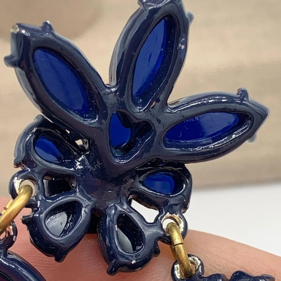 J. Crew Navy Blue Faceted Necklace NWT - Picture 3 of 4